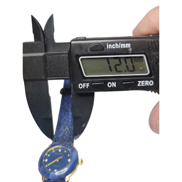 Ladies All Blue 22mm Edison Quartz Watch Runs Well New Battery main image 11
